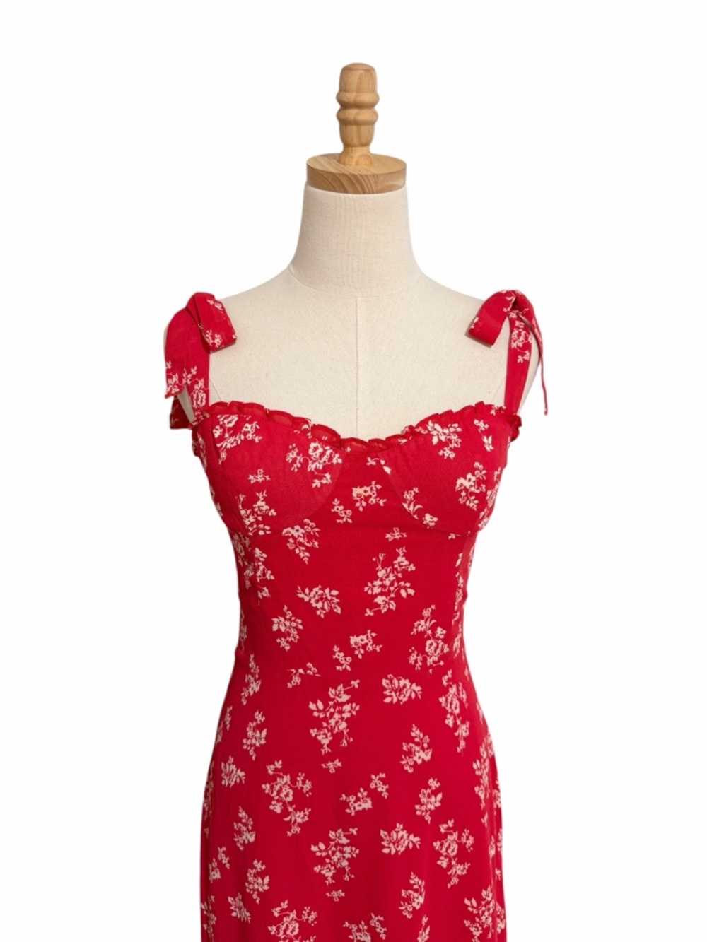 Reformation Nikita Dress in Summer Red Floral Size 8 NWT - Picture 3 of 11